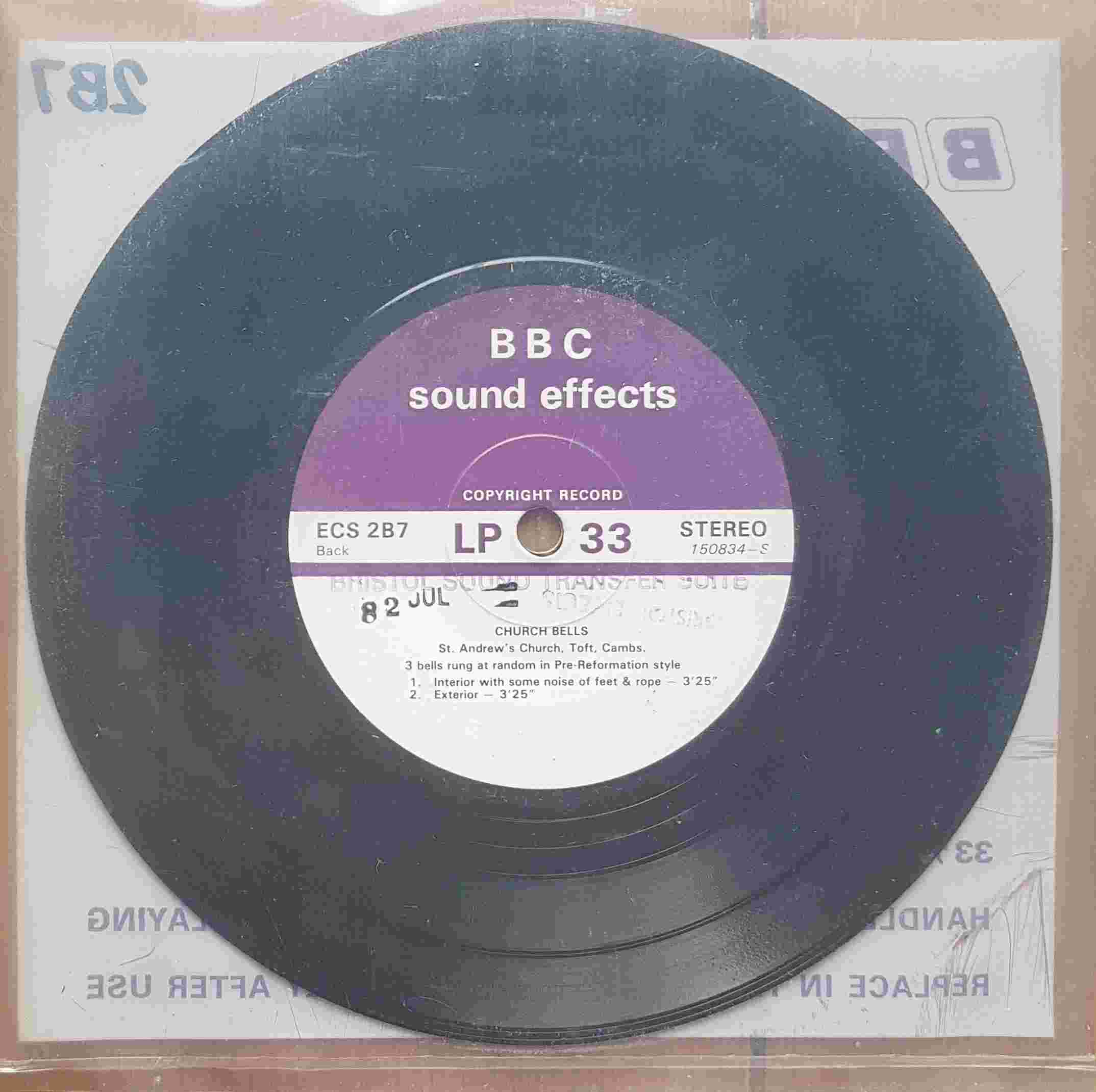 Picture of ECS 2B7 Church bells by artist Not registered from the BBC records and Tapes library